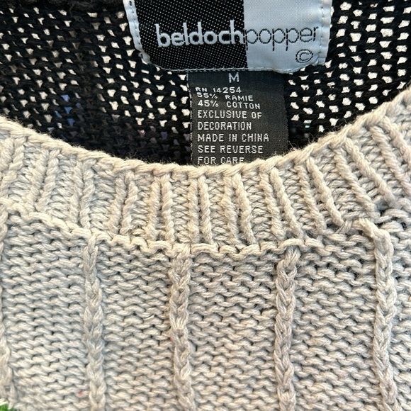 Vintage Toy Solider Teddy Bear Woven Knit crewneck pullover sweater medium - Picture 2 of 8